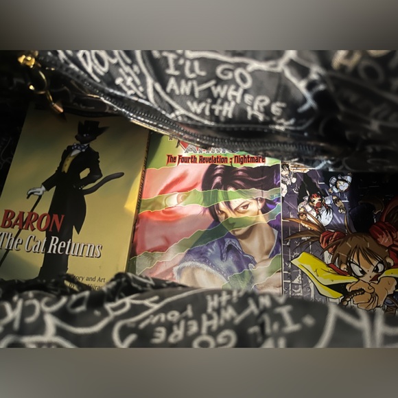 RARE HTF BETSEY JOHNSON HUGE COLORFUL ditsy paisley floral skull studded duffle - Picture 13 of 15